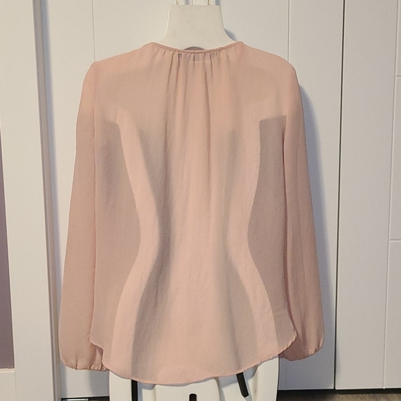 🪷Zara Basic Blush Blouse with Lace - Picture 3 of 14